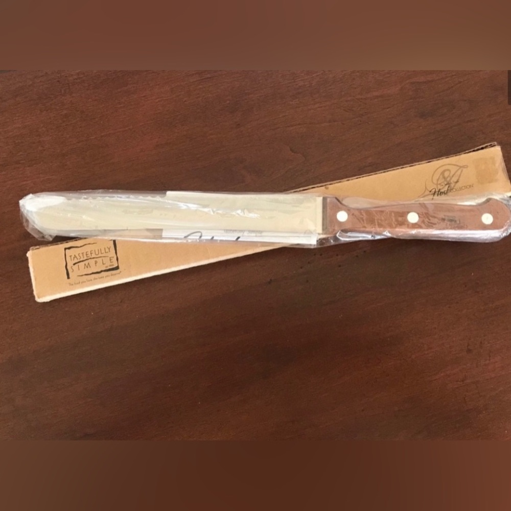 Tastefully Simple Bread Knife New Original Packaging Culinary Kitchen